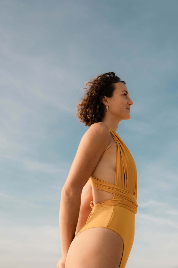 Reversible & Convertible Swimsuit YELLOW DUNES + SOFT ROSÉ