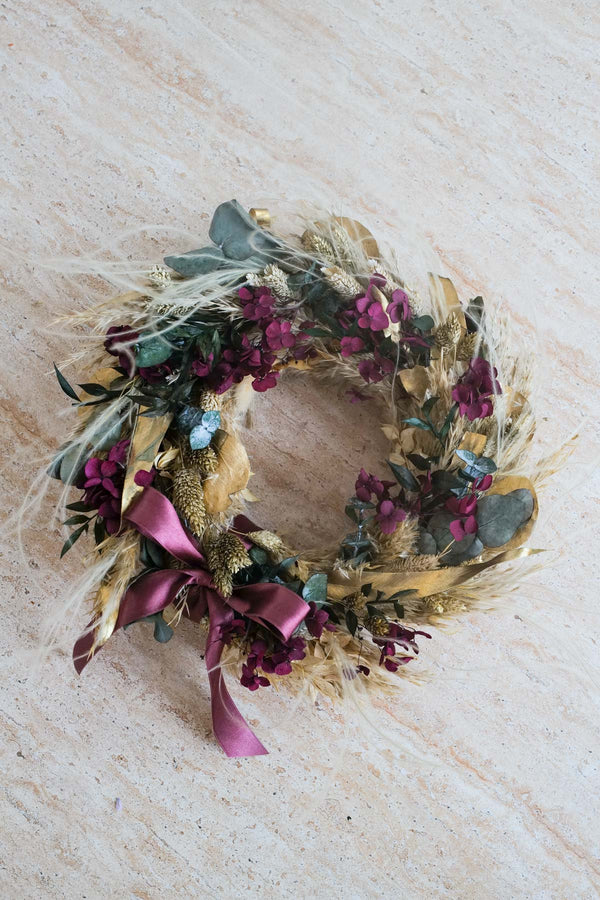 Adventskranz Dried Flower Christmas Wreath Berry 2024